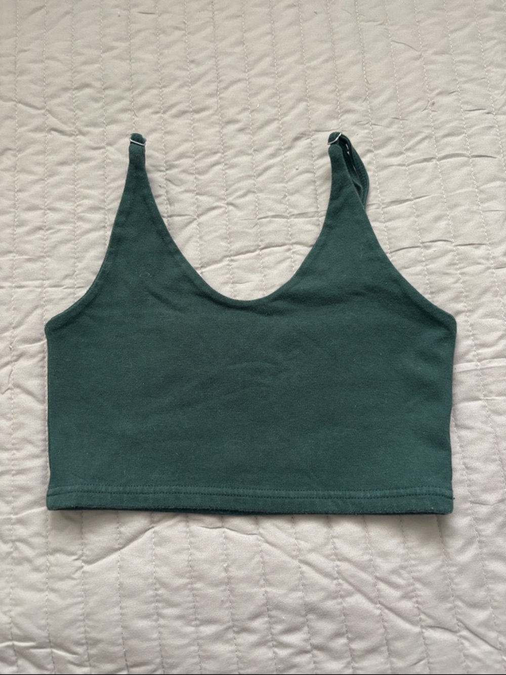 Brandy Melville hunter green Scoop Crop Tank